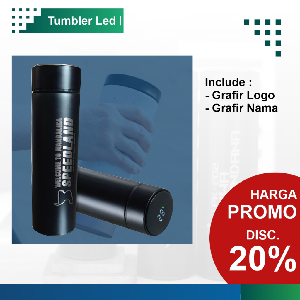 Jual BEST SELLER: Tumbler Custom Grafir Nama - LED Tumbler Praktis ...
