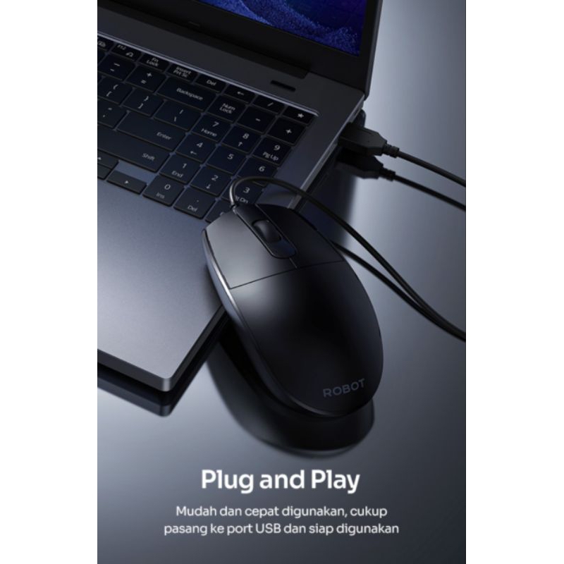 Jual MOUSE ROBOT M102 MOUSE ROBOT USB KABEL 1200DPI Mouse Kantor ...