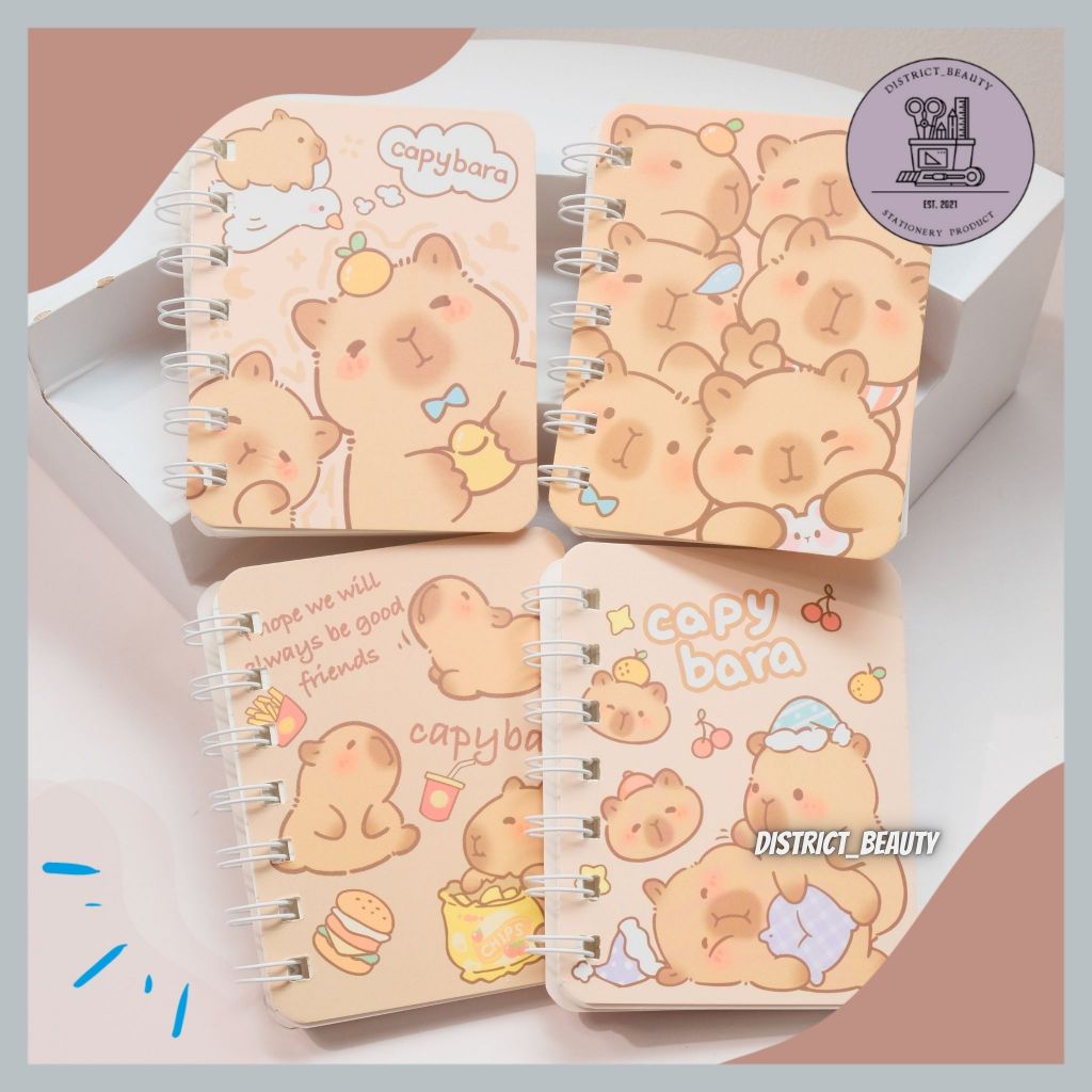 Jual BUKU SPIRAL A7 CAPYBARA BUKU BINDER MINI CAPYBARA NOTE BOOK SPIRAL ...