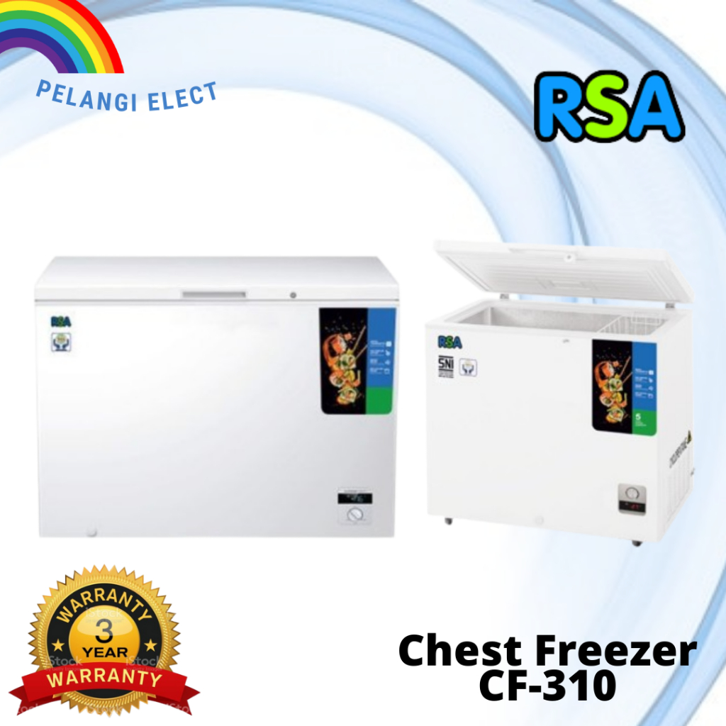 Jual RSA CF 310 CHEST FREEZER BOX LEMARI PEMBEKU GARANSI RESMI | Shopee ...