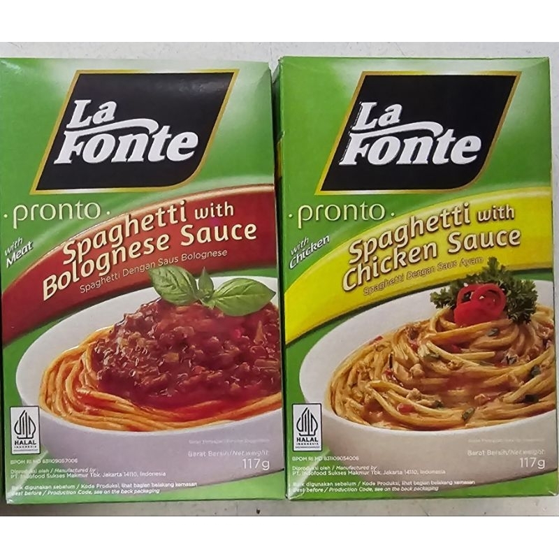 Jual La Fonte Pronto Spaghetti Instant 117g - 1 Box | Shopee Indonesia