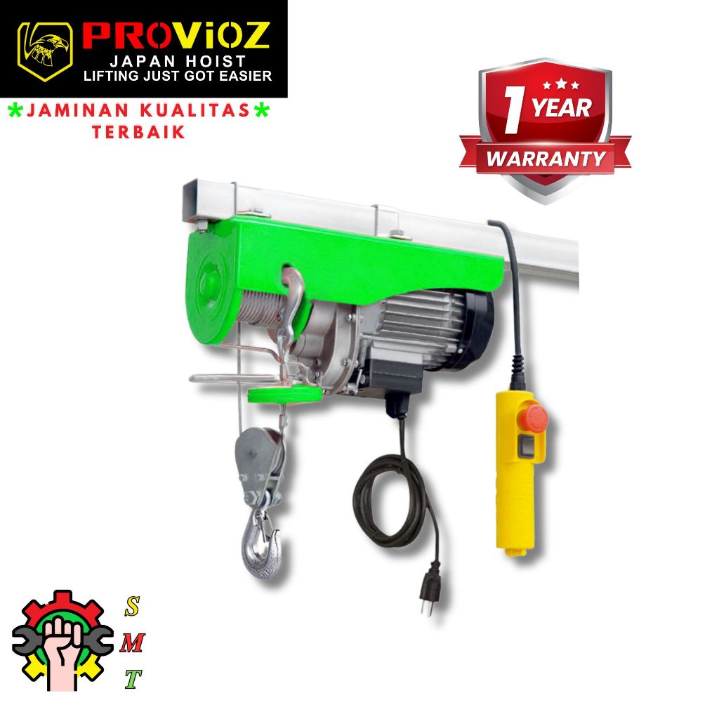 Jual Mini Electric Hoist Wire Rope Katrol Mini Listrik Panjang 12M dan ...