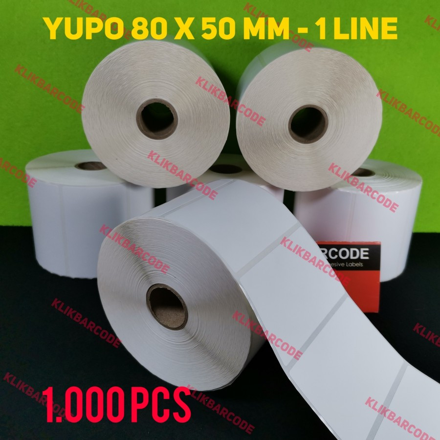 Jual Ready Stock Label Yupo 80 x 50 / 80x50 mm / 80x50mm / 8x5 cm / 80* ...