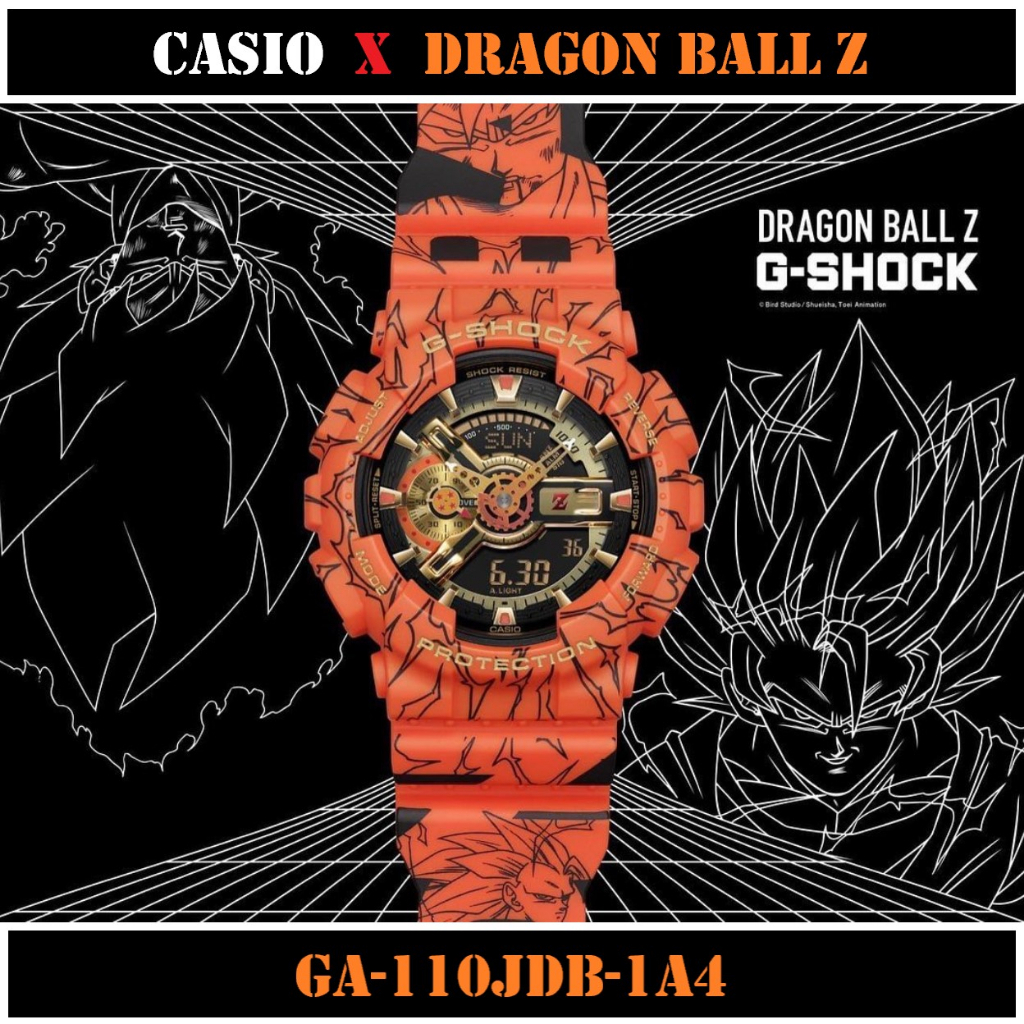 Jam Tangan CASIO G-Shock X DRAGON BALL Z GA110-JDB-1A4JR GA-110 Series  Analog Digital