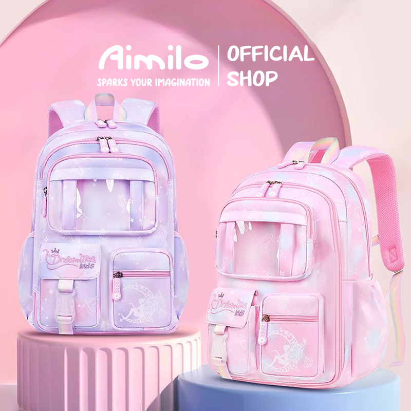 Jual Aimilo Tas Sekolah Perempuan Tas Sekolah Anak SD&SMP Tas Ransel ...