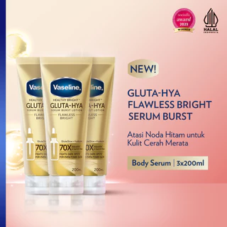 VASELINE Gluta-Hya Body Serum Flawless Bright 200 mL x3