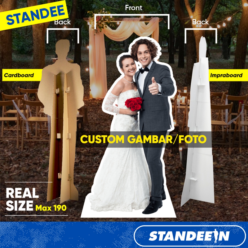 Jual Standee Custom Dekorasi Wedding Ukuran Tinggi Max 190cm | Shopee ...