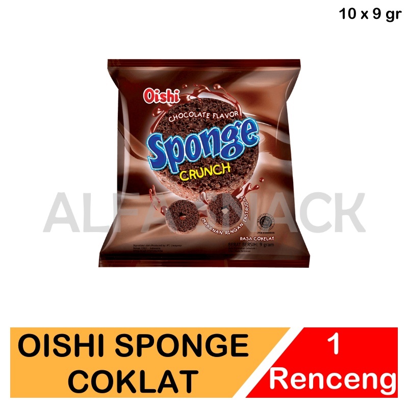 Jual Oishi Sponge Kemasan Renceng 10 x 9 gram | Shopee Indonesia