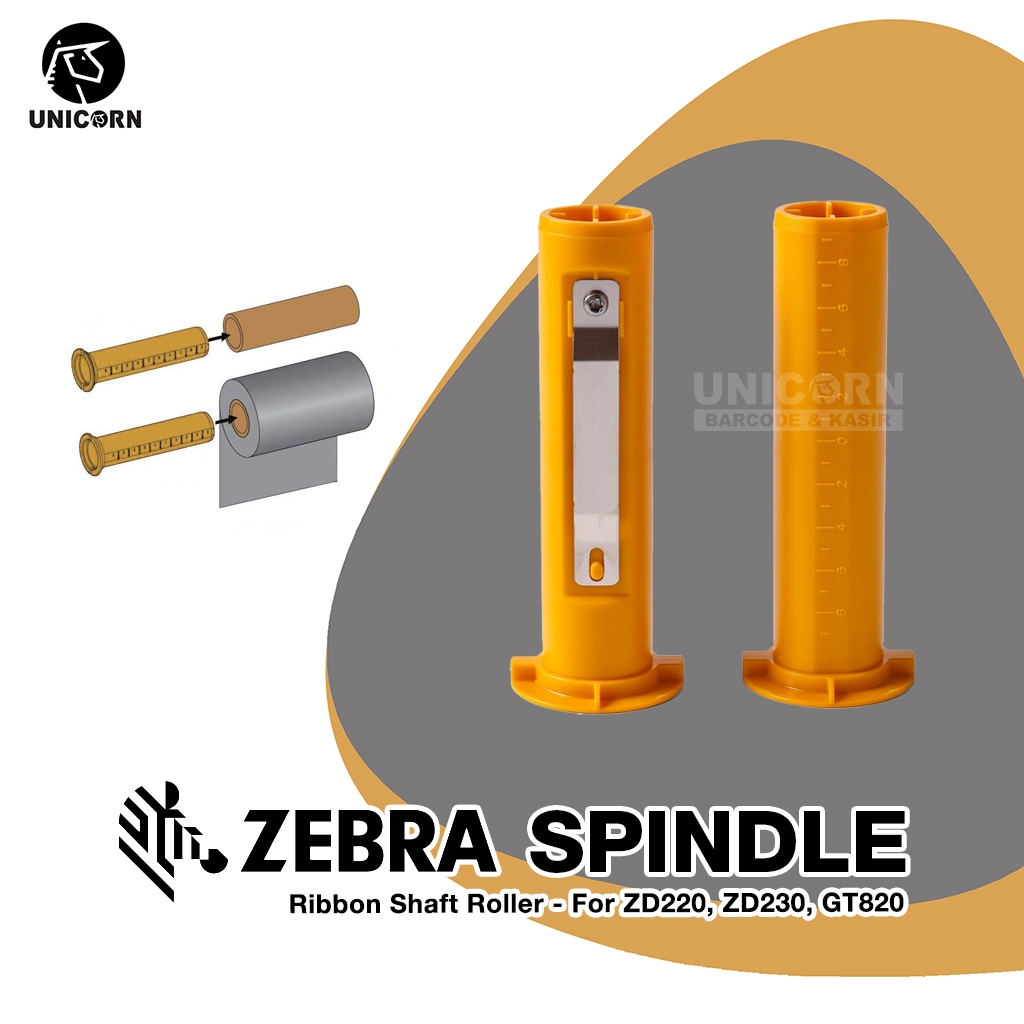 Jual Roller Ribbon Spindle Printer Label Zebra All Model - Core 1-inch ...