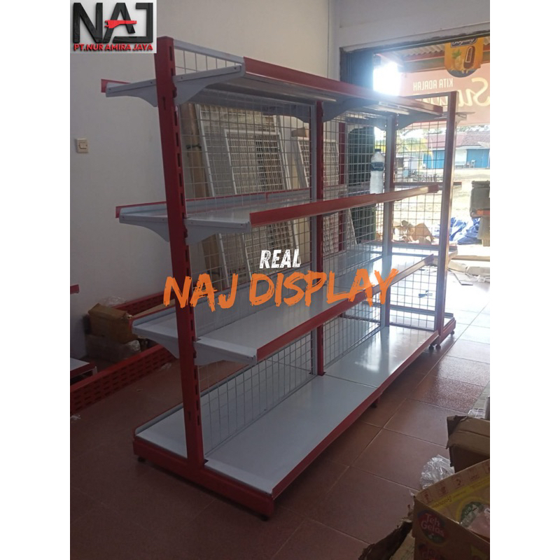 Jual Rak Minimarket Double Star 5 Susun T. 150 Rak double minimarket ...