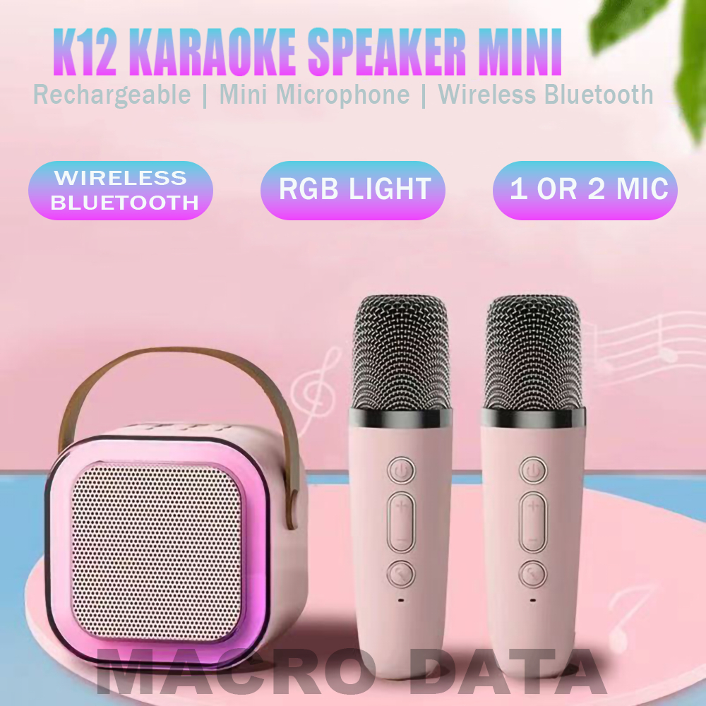 Jual K12 Mic Blueooth Speaker KARAOKE Portable Mini 2 Mics in 1 with ...