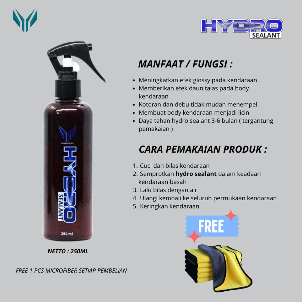 Jual Spray Coating Hydro Sealant 250ML untuk Kendaraan - Efek Glossy ...