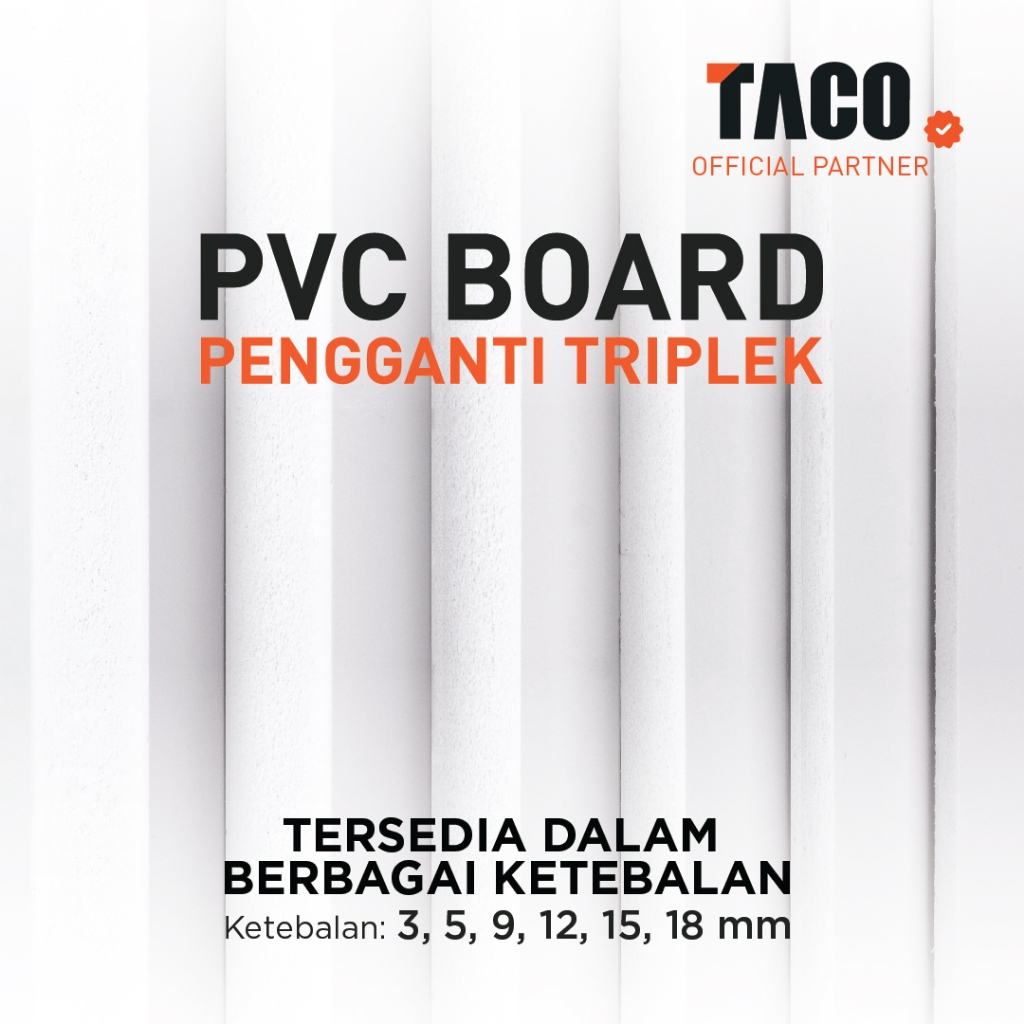 Jual TACO PVC BOARD 18MM, 15MM, 12MM, 9MM, 5MM, 3MM | Shopee Indonesia