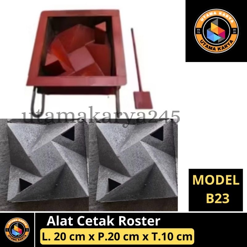 Jual COD Cetakan Roster / Alat Cetak Roster Uk. 20x20 cm Model B23 ...