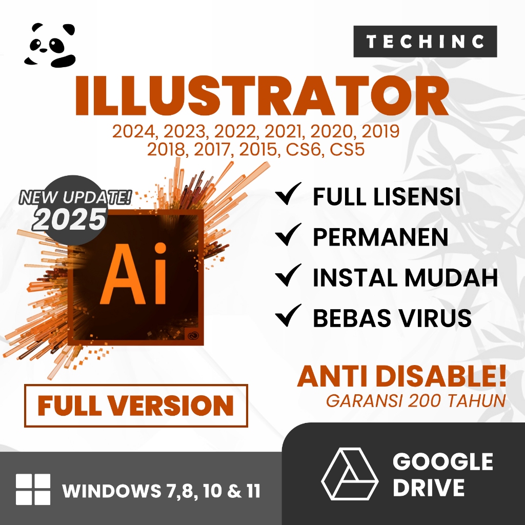 Jual Illustrator Full Version Baru/Lama AntiDisable 2025 2024 2023