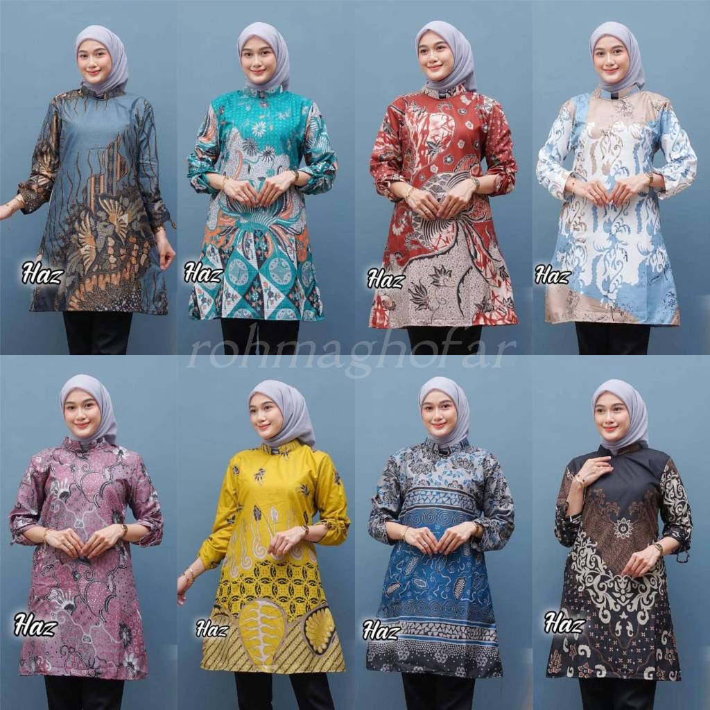 Jual Marsya Tunik Batik Wanita Modern Atasan Batik Wanita Baju Batik