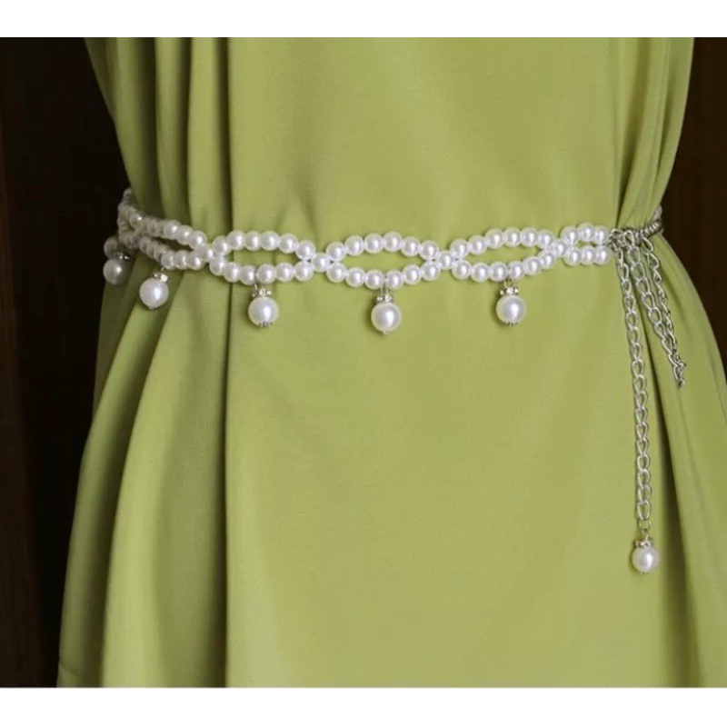 Jual MNMN - Belt Rantai Mutiara Wanita || Belt India Mutiara || Belt ...