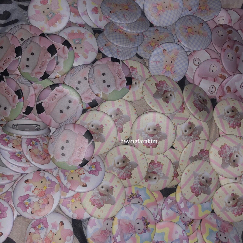 Jual [2] pink version pin button bross pin bag - doff 44mm | Shopee ...