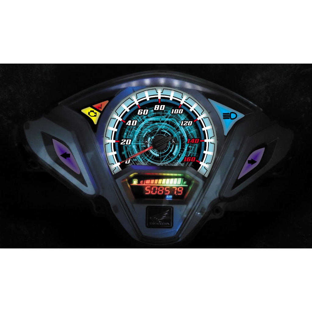 Jual Custom Speedometer Motor Vario Tech Series Blue | Shopee Indonesia