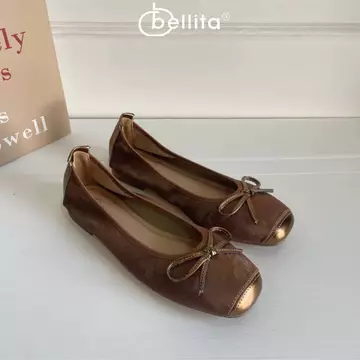 Bellita 816 1 Suede Bowed Flat Shoes Wanita Multicolor