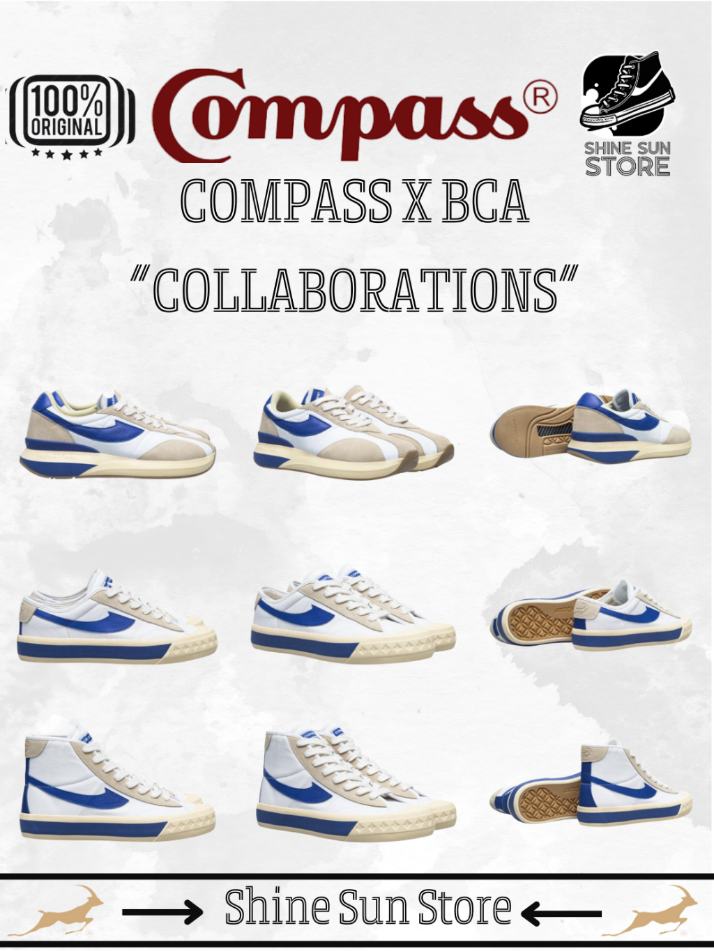 Jual [ORIGINAL] Sepatu Compass Retrograde Low // High // Velocity BCA ...