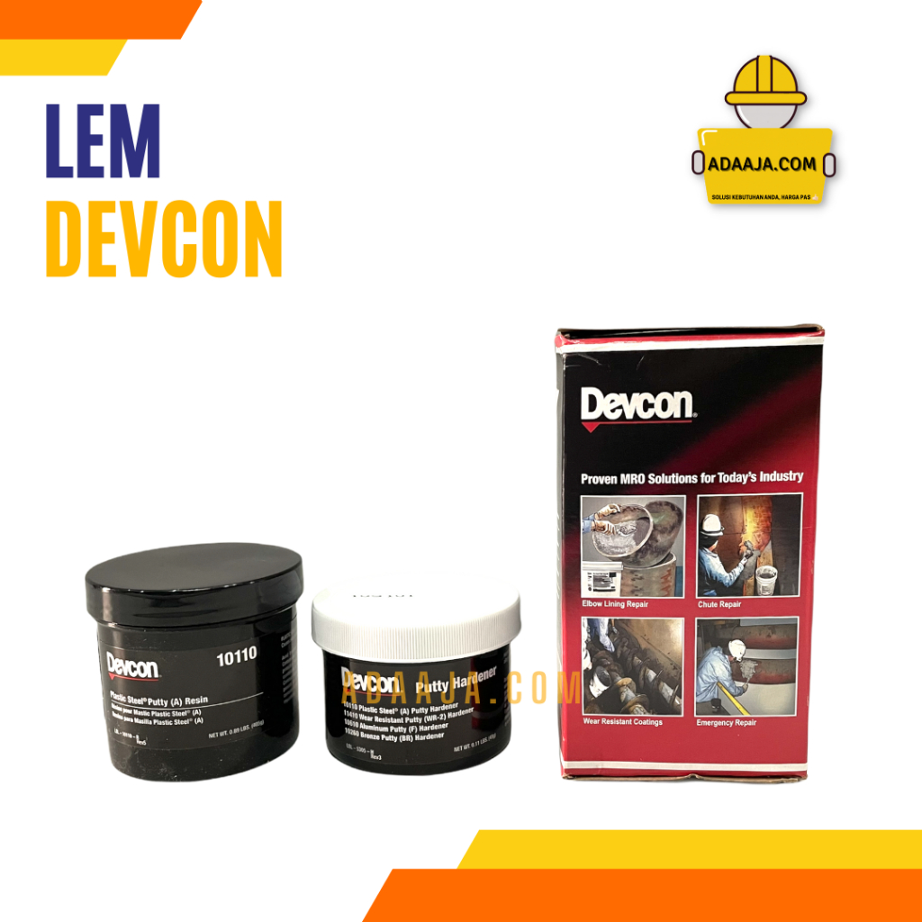Jual Lem Besi Devcon Epoxy Plastic Steel Putty 454 Gr 10110 SET ...