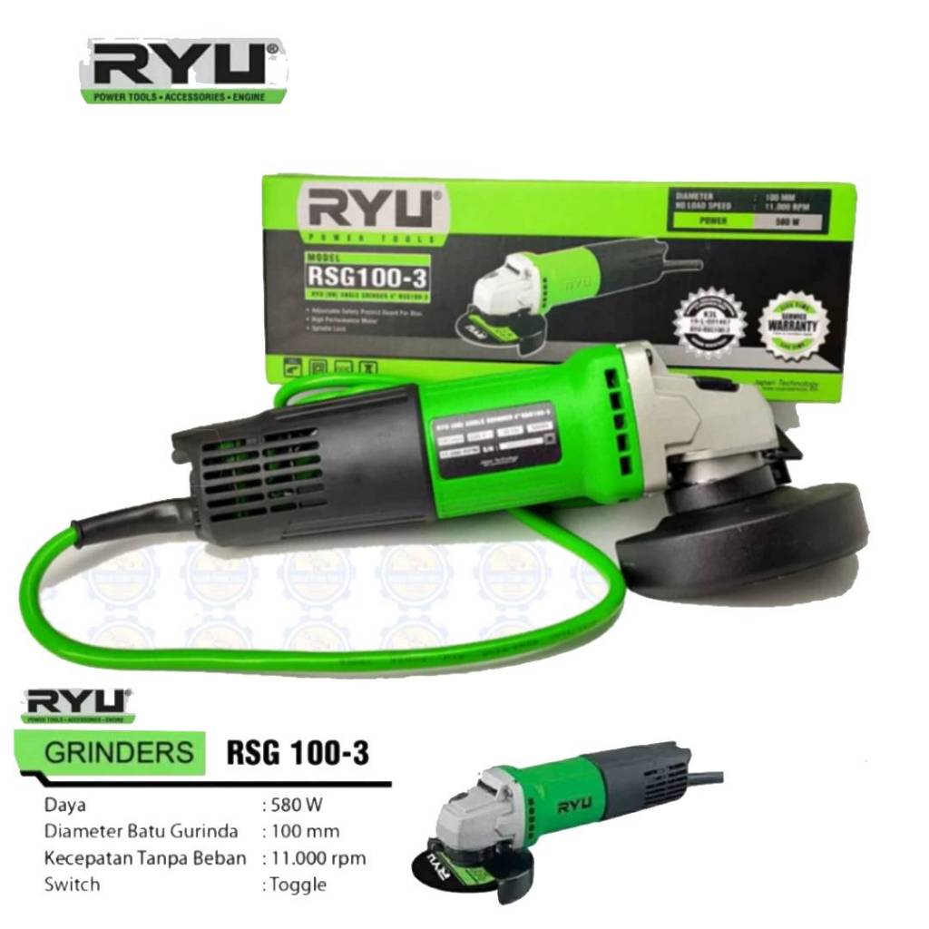 Jual MESIN RYU GRINDER RSG 100-3 / GRINDER / GRINDA TANGAN | Shopee ...