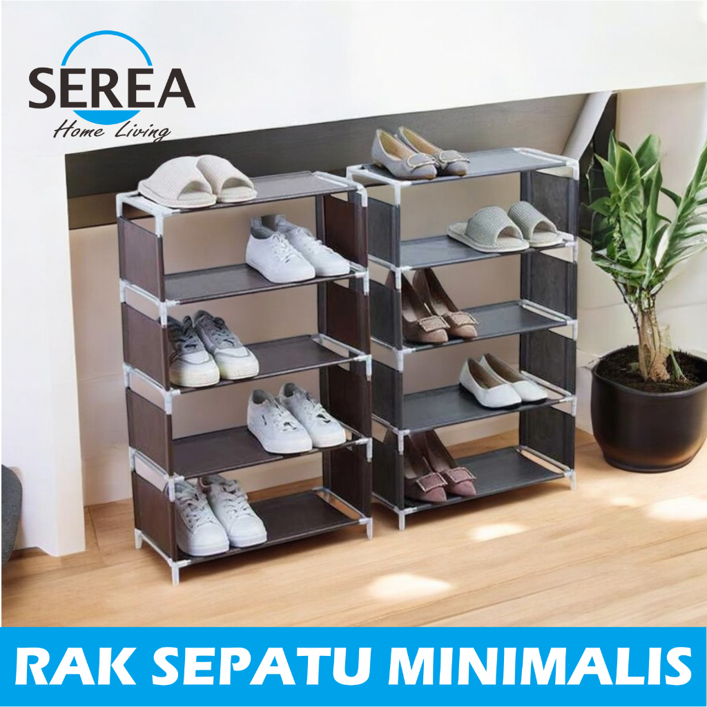 Jual Rak Sepatu Minimalis 5 Susun / Tempat Sepatu 5 Tingkat Portable ...