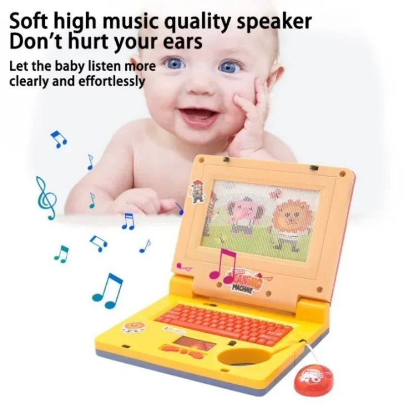 Jual Led Musik Laptop Dengan Tikus Mainan Anak Transfer Gambar Edukasi ...