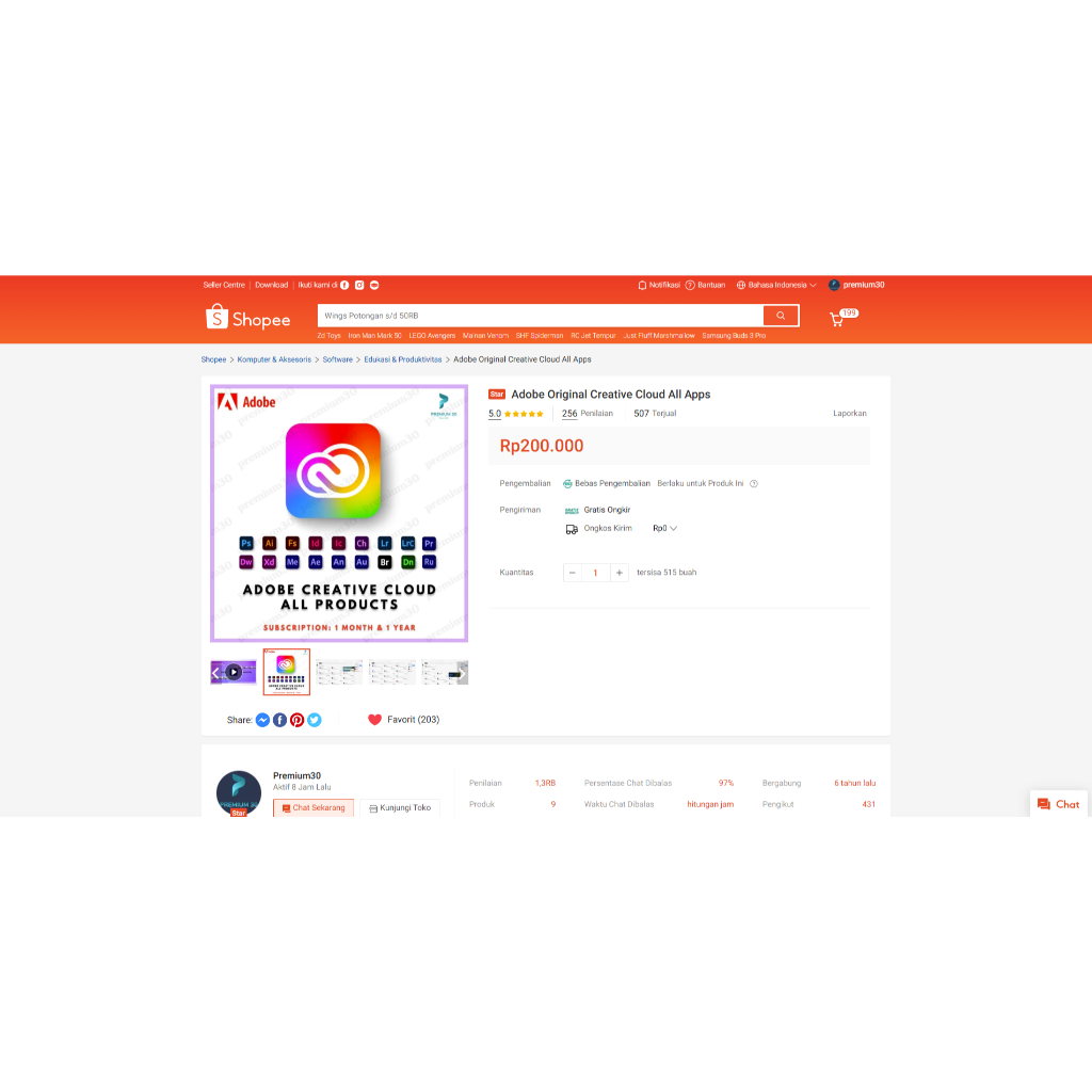 Jual Adobe CC All Apps 100% Ori | Shopee Indonesia