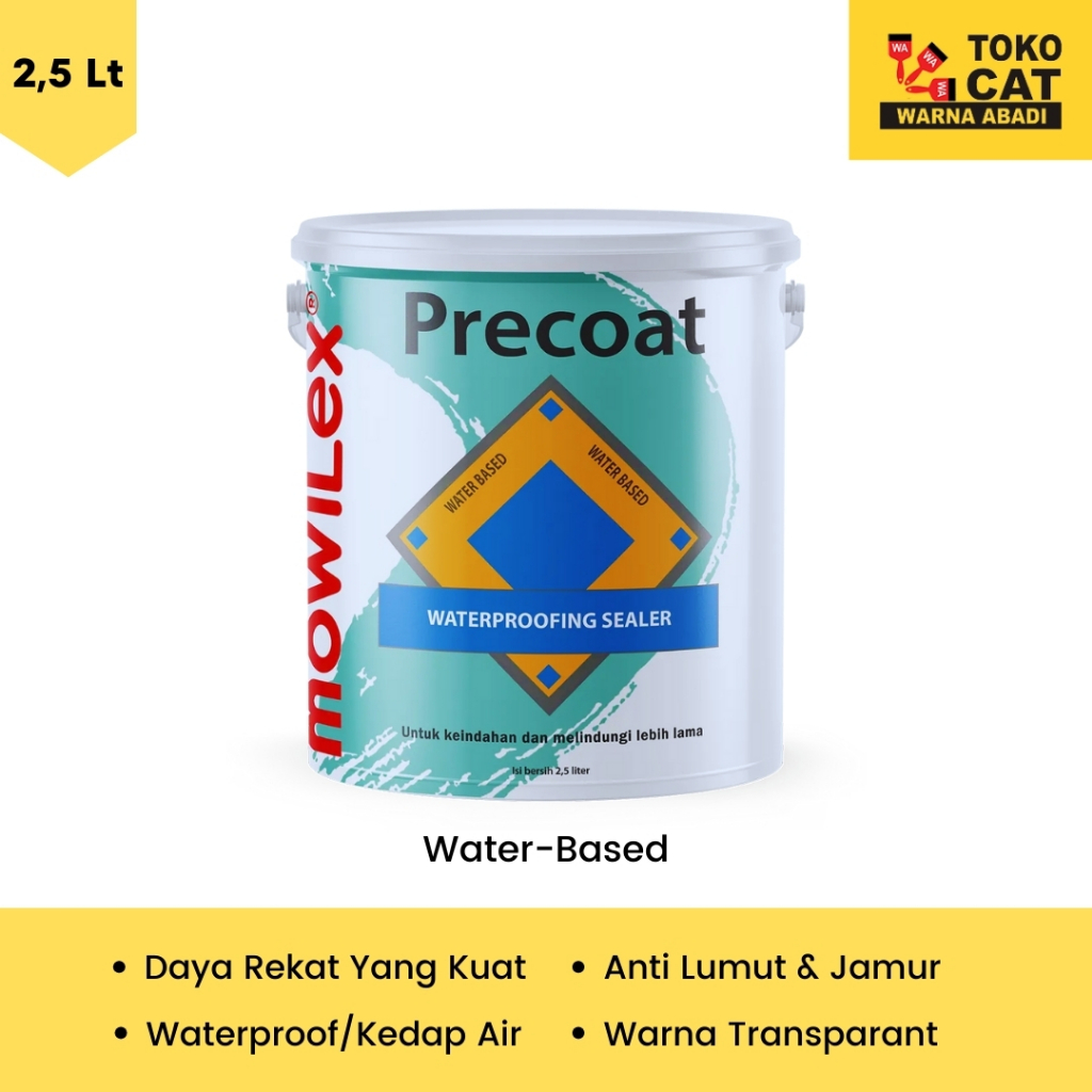 Jual CAT DASAR MOWILEX PRECOAT WATERPROOFING SEALER 2.5 LITER | Shopee ...