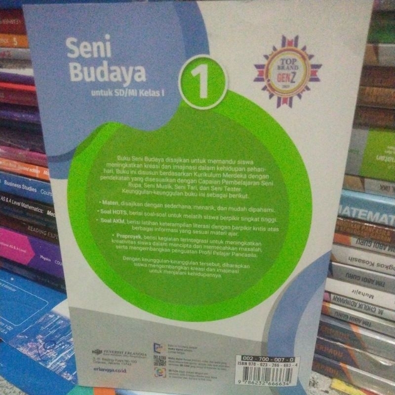 Jual BUKU SENI BUDAYA KELAS 1 SD KURIKULUM MERDEKA | Shopee Indonesia