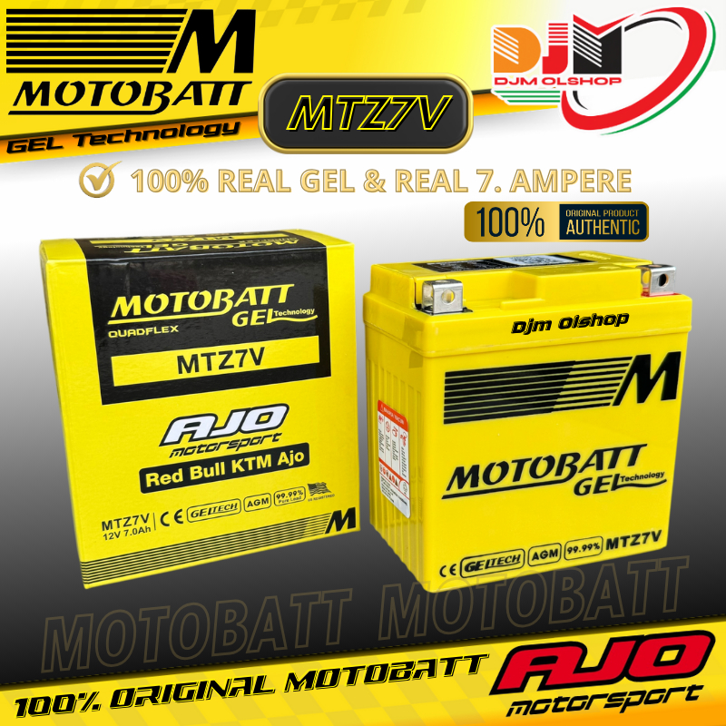 Aki Kering Nmax Battery N-MAX 155 Aerox 155 Lexi 125 Accu Motobatt Gel MTZ7V - 7Ah