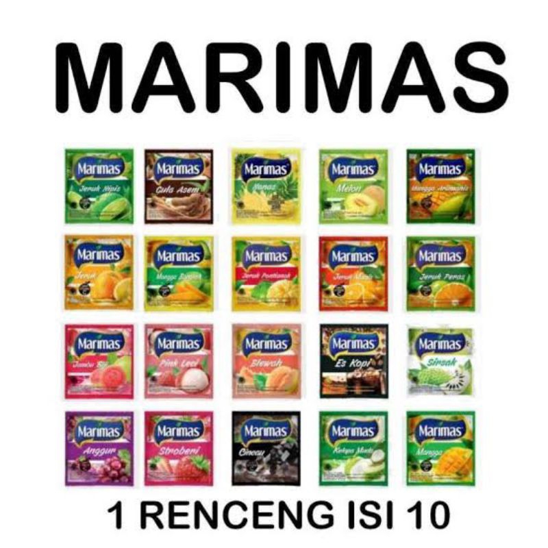 Jual Marimas All Varian 1 Renteng Isi 10 Sachet 6 g. Baca Deskripsi ...