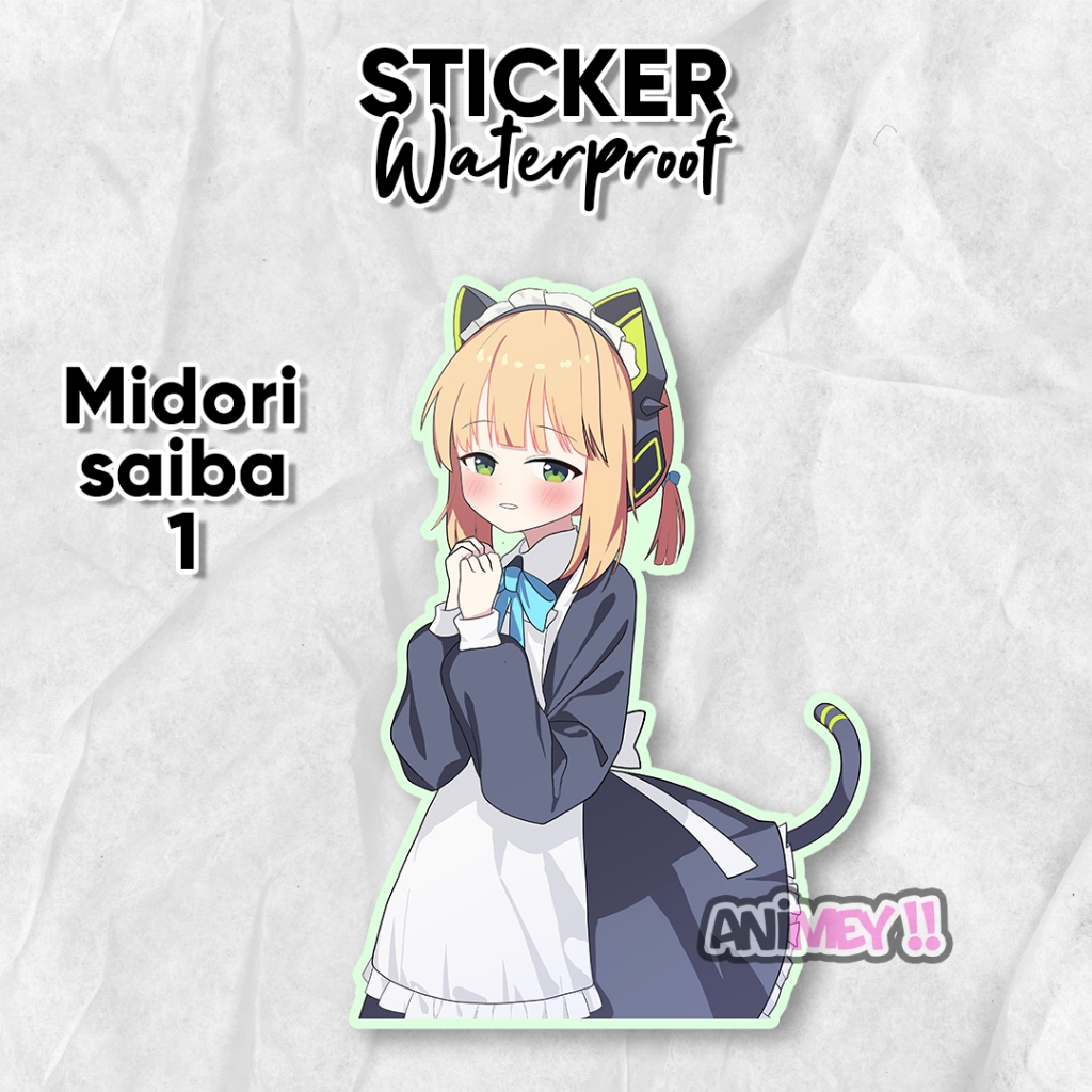 Jual Stiker Midori Saiba Blue Archive / Sticker Anime Waterproof ...