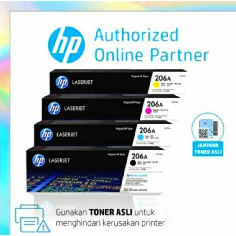 Jual toner hp laserjet 206A black,cyan,yellow,magenta original | Shopee