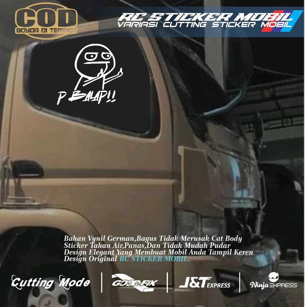Jual Stiker kaca p balap cutting variasi kaca mobil pickup truk sticker ...