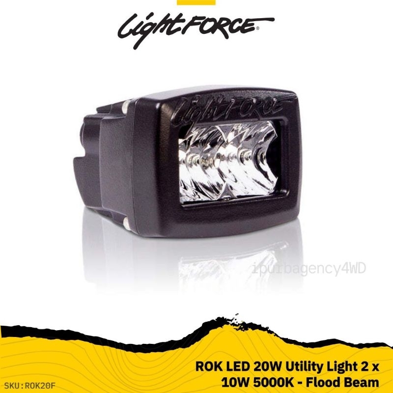 Jual Lightforce ROK LED 20W Flood Beam 2 X 10W 5000K — ROK20F | Shopee ...