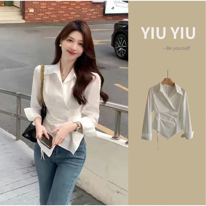 Jual YIU YIU Rajut - Blouse Wanita Kemeja Vintage Wanita Kemeja Salur ...