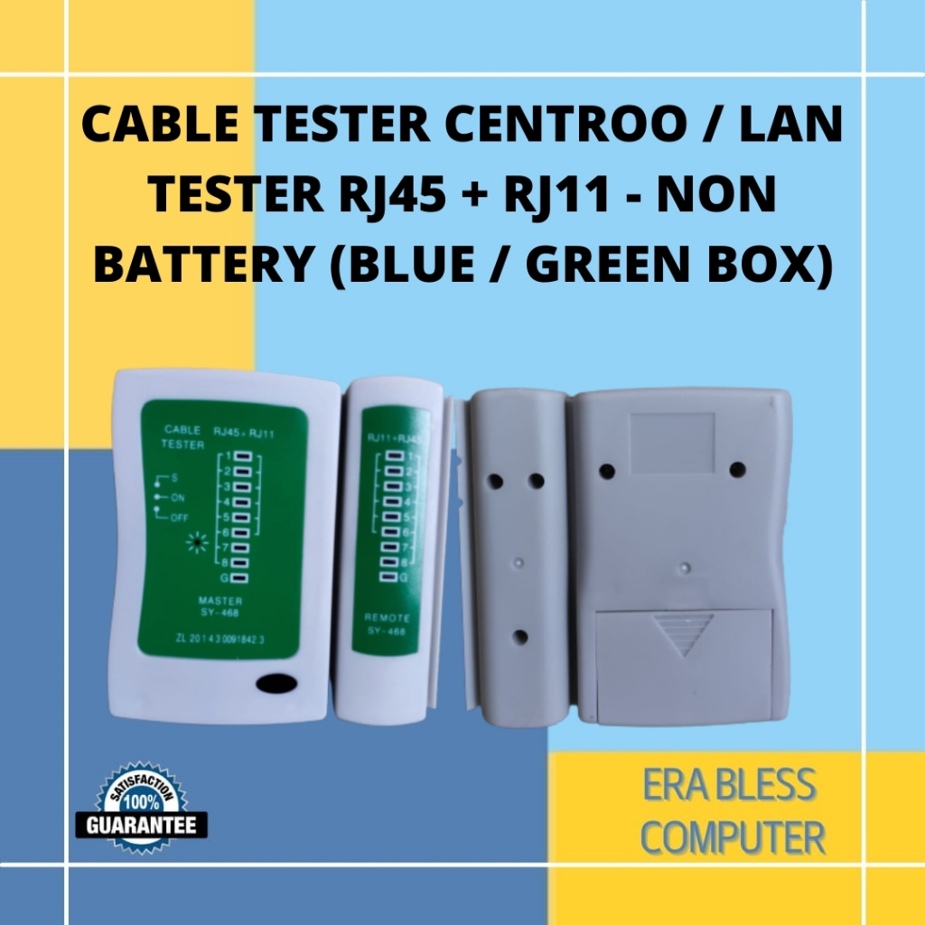 Jual TESTER | Cable TESTER CENTROO / LAN TESTER RJ45 + RJ11 - NON ...