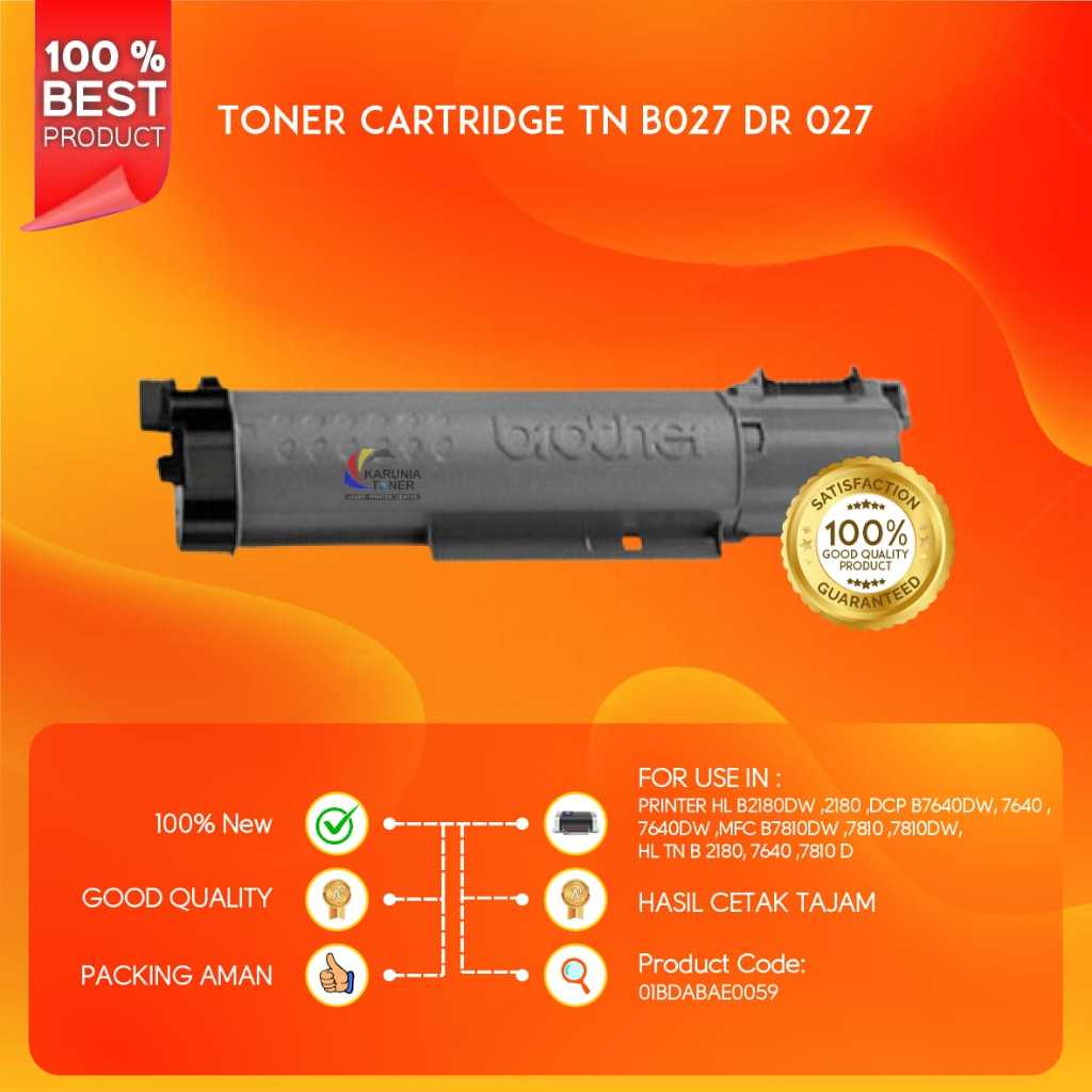 Jual Toner Cartridge compatible P series for TN B027 DR 027 FOR PRINTER ...