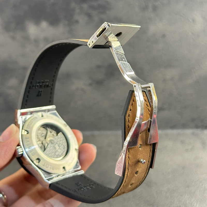 Jual JAM TANGAN SULTAN PRIA HB SKELETON AUTOMATIC RUBBER DIAMETER 45MM ...