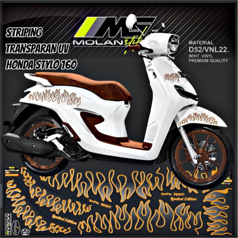 Jual Decal Sticker Striping Variasi Transparan Uv Honda Stylo 160 Api ...