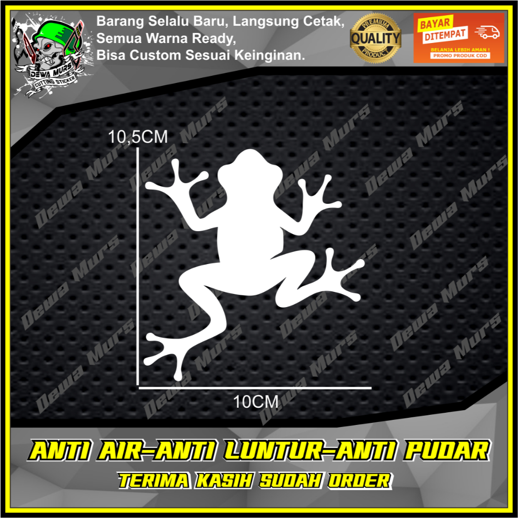 Jual Cutting Sticker KODOK MERAYAP Sticker Cocok Buat Motor Dan Mobil ...