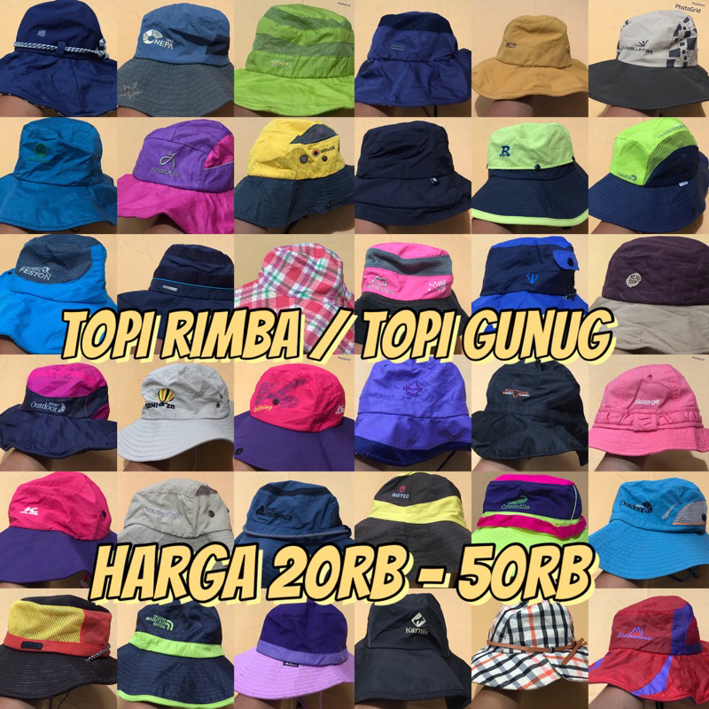 Jual TOPI RIMBA / TOPI GUNUNG SECOND MURAH MERIAH | Shopee Indonesia
