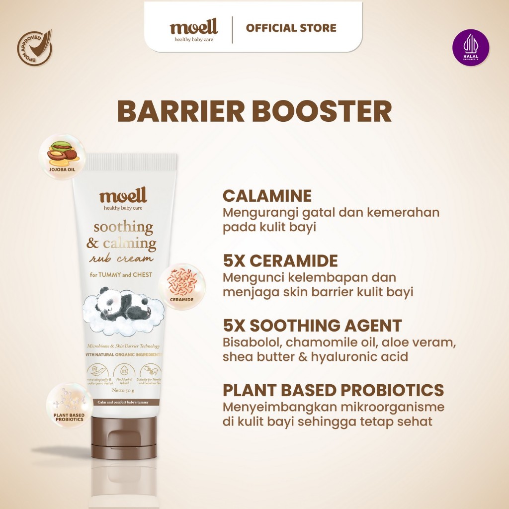 Jual Moell Soothing & Calming Rub Cream With Red Ginger Gentle Calm ...