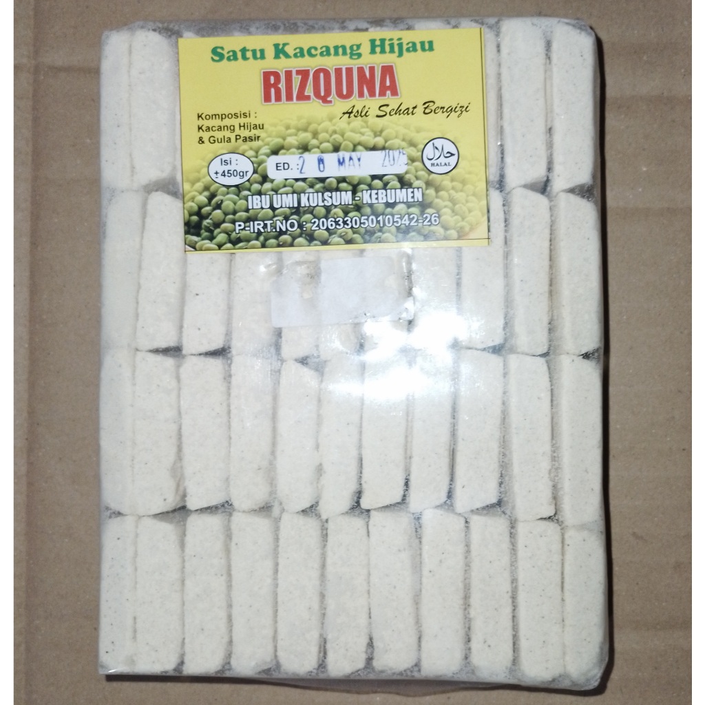Jual Kue Satu Kacang Ijo Rizquna/Elli Khas Kebumen +-425 gr | Shopee ...