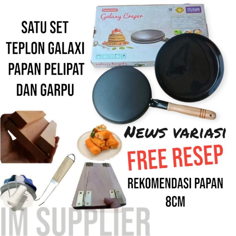Jual Wajan walik teplon kulit risol dan papan 8cm satu set garpu ...
