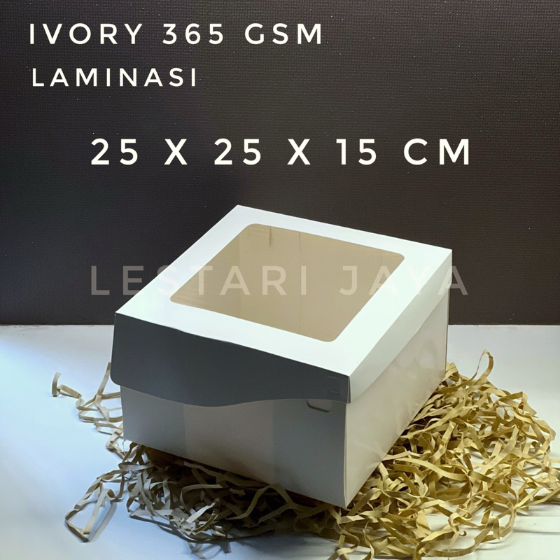 Jual Box Ivory Putih Laminasi Jendela Untuk Kotak Kue Roti Snack ...