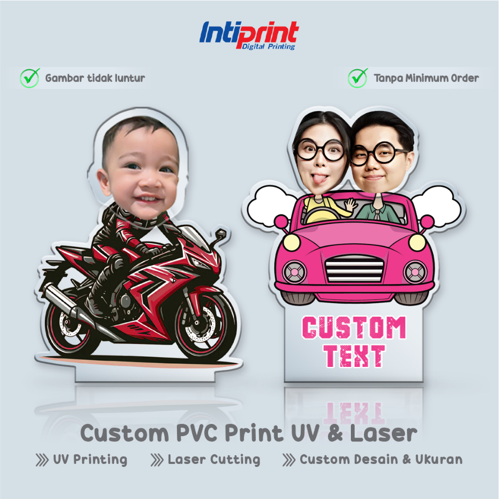 Jual Cetak PVC Custom UV Printing & Laser Cutting / PVC Custom Desain ...